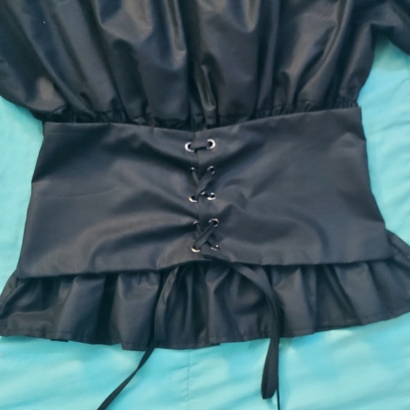 **Buy 1 get 1 free item** Black women's medium off the shoulder top - Picture 4 of 7